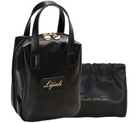 Eretinputc Makeup Bag Lijiali, 2024 New Premium Makeup Bag for Women and Girls, Large Capacity Travel Makeup Bag, PU Leather Toiletry Cosmetic Bag with Handle and Divider (Black Mix)