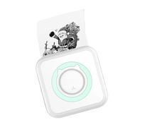 ERETYRET Mini Impresora Térmica Portátil, Inalámbrica, BT, 203dpi, Etiqueta De Foto, Impresión Preguntas Incorrectas con Cable USB ImpresióN NíTida(Blue)