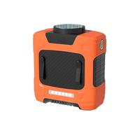 ERETYRET Ventilador De Cintura, Portátil Con Clip Y Batería 10000 MAh, Más 24 Horas Funcionamiento, Luz LED 3 Velocidades, Ideal For Trabajos, Agricultura Pesca Pinza Manos Libres(Orange)