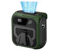 ERETYRET Ventilador Portátil De Cintura, Recargable, Manos Libres, Con Clip Y Luz LED For Exteriores, Camping, Senderismo, Interior, Viento Fuerte Pinza Manos Libres(Green)
