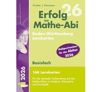 Erfolg im Mathe-Abi 2026, 168 Lernkarten Basisfach Allgemeinbildendes Gymnasium Baden-Württemberg
