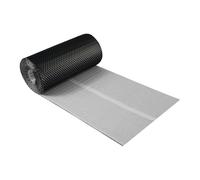 Erfu - Tira de aluminio plisada 3D 30 cm x 5 m - Tira de sellado autoadhesiva con Butilo, resistente a los rayos UV e intemperies para chimeneas (Negro)