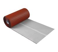 Erfu - Tira de aluminio plisada 3D 30 cm x 5 m - Tira de sellado autoadhesiva con butilo, resistente a los rayos UV e intemperies para chimeneas (naranja)