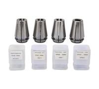 ERG20 Collets Set 4 - Piece 4 - Jaw Spring Collet Chuck for CNC Lathe, Milling Machine and Engraving Machine, High Carbon Steel Clamping Tool with Storage Boxes