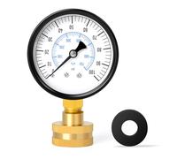 ERGAOBOY 0-7 Bar/0-700 Kpa Manómetro de presión de agua hembra, esfera de 2,5", caja de acero inoxidable 304 para prueba de presión de agua doméstica de 3/4" BSP