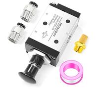 ERGAOBOY 1/4" BSP Válvula de solenoide neumática de 3 vías y 2 posiciones, válvula de control manual con accionamiento en contrafase (válvula 3R210-08)