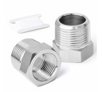 ERGAOBOY 10 piezas de acero inoxidable 304 reductor hexagonal buje, 3/8" BSP macho a 1/4" BSP hembra tubería, la reducción de adaptador de montaje convertidor