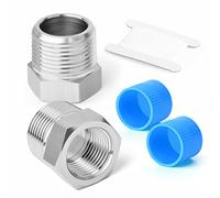 ERGAOBOY 2 uds 3/8 "hembra BSP a 3/4" BSP macho reductor de forja buje hexagonal, apto para conexión de tubería