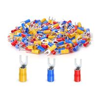 ERGAOBOY 300Pcs 12-10 16-14 22-16 AWG aislados tenedor pala conectores de alambre, U-Tipo eléctrico terminal de crimpado