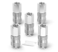 ERGAOBOY 5 piezas 1/2" BSP Hembra Accesorios para manguera de aire, Acoplador industrial de conexión rápida para línea de aire, Kit de reparación para manguera de compresor neumático