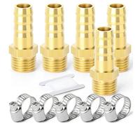 ERGAOBOY 5 piezas 25mm OD Barb a 1" macho BSP conectores, manguera de latón Barb accesorios de compresión