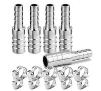 ERGAOBOY 5 piezas de acero inoxidable 304 19MM a 10MM de reducción de manguera de lengüeta del adaptador, lengüeta de empalme de la Unión Mender refrigerante Intercooler Conector para Agua Fluido Aire