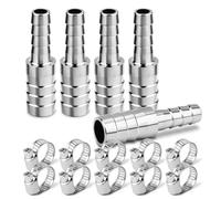 ERGAOBOY 5 piezas de acero inoxidable 304 8MM a 6MM de reducción de manguera de lengüeta del adaptador, lengüeta de empalme de la Unión Mender refrigerante Intercooler Conector para Agua Fluido Aire