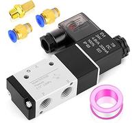 ERGAOBOY Bobina eléctrica controlada eléctricamente de 1/4" BSP 24 V con bobina única con conector de 3 vías y 2 posiciones (3V210-08)