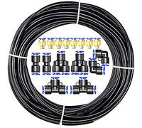ERGAOBOY Kit de tubo de manguera de aire PU de poliuretano negro 10M, 8 mm OD x 5 mm ID con 14 kits de conectores