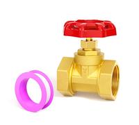 ERGAOBOY Válvula de globo industrial de latón de alta resistencia de 1-1/2" BSP DN40 con manija de rueda para agua, aceite y gas