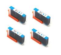eRgDFS 4PCS 902XL 906XL El Cartucho de Tinta Funciona con 902 XL 906 se Ajusta a OfficeJet 6954 6960 6961 6962 6963 6964 6965 6966 6968 6975 6978 Impresoras(4PCS Cyan)