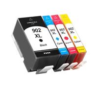 eRgDFS 4PCS 902XL 906XL El Cartucho de Tinta Funciona con 902 XL 906 se Ajusta a OfficeJet 6954 6960 6961 6962 6963 6964 6965 6966 6968 6975 6978 Impresoras(1SET 4PCS)