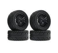 eRgDFS Anillos DE CABA 4PCS 50 mm compatibles con 1/16 automóviles RC como SG1603 SG1604 SG1605 UD1601 UD1602 UD1603 UD1604 Piezas de reemplazo(Black)