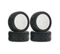 eRgDFS Anillos DE CABA 4PCS 50 mm compatibles con 1/16 automóviles RC como SG1603 SG1604 SG1605 UD1601 UD1602 UD1603 UD1604 Piezas de reemplazo(White)