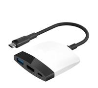 eRgDFS Cambie la estación de Acoplamiento USB C al Muelle portátil del Eje Compatible con 4K HDMI USB 3.0 para el Interruptor(Black White)