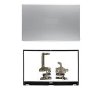 eRgDFS Caso de reemplazo LCD Cubierta Posterior Bisel Bisel Palmrest Case Inferior para 15 X512 V5000F X512F A512 A512F F512 Compatible con Piezas de la computadora portátil(Silver AB Hinges)