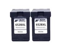 eRgDFS Reemplazo de Cartucho de Tinta Compatible para 652 652xl 1115 1118 2135 2136 2138 3635 3636 3835 4536 4538 Modelos de Impresora(2 Black)