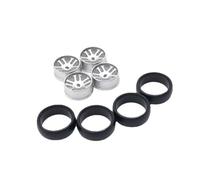 eRgDFS Ruedas de Deriva de 25mm compatibles con Piezas de Coche teledirigido 1/28 para Modelos 284131 K969 K979 K989 K999 P929 P939 Iw04m -Q Mimi-Z(Silver)