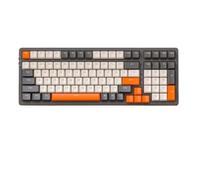 eRgDFS Teclado mecánico inalámbrico, conexión trimodo, tecla Completa, Efectos de Intercambio en Caliente, Estructura de Junta Compatible con Ordenadores portátiles(Glimmer)