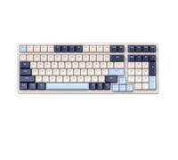 eRgDFS Teclado mecánico inalámbrico, conexión trimodo, tecla Completa, Efectos de Intercambio en Caliente, Estructura de Junta Compatible con Ordenadores portátiles(Blueberry)