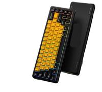 eRgDFS Teclado mecánico inalámbrico montado en Junta de Intercambio en Caliente, Software Macro, Teclado para Juegos RGB Compatible con 65%(Black Yellow)