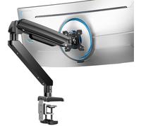 ErGear Brazo de monitor resistente para pantallas ultraanchas de 13 a 49 pulgadas, capacidad de 17 kg, soporte de escritorio para monitor de movimiento completo, soporte sólido como roca, abrazadera