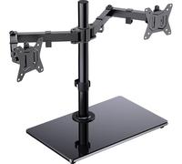 ErGear Dual Soporte para Monitor para Pantallas de 13”- 32” con Base Ancha Construcción Sólida Dual Brazo Monitor Movimiento Suave Inclinación ± 45 ° Giratorio 180 ° Rotación 360 ° Peso Máx. 8 kg