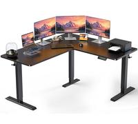ErGear Escritorio Eléctrico Ajustable en Altura en Forma de L 160 x 140 cm, con Motor Único y Control de Memoria para 4 Posiciones