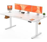 ErGear Escritorio Elevable Eléctrico, Escritorio Ajustable en Altura 180 x 80 cm, Mesa Elevable con Panel Inteligente de 4 Memorias, Mesa Escritorio Oficina en Casa con Tablero Ensamblado