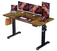 ErGear Escritorio Elevable Eléctrico, Mesa Ajustable en Altura 140x70 cm, Mesa de Oficina con Panel Inteligente de 4 Memorias, Escritorio con Gancho para Mochila y Tablero Ensamblado