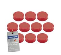 Ergo Imanes grande, diámetro 34 x 12.5 mm, 10 piezas, rojo