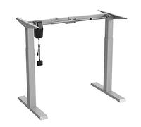 Ergo Office ER-403G Escritorio de Pie y Sentado, Standing Desk, Gris, Tablero Min.MAX.: 1000~1600x650~850mm