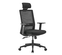 Ergo Office ER-425 Silla de oficina ergonómica respaldo alto negro 150 kg