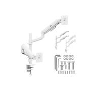 Ergo Office - Soporte para 2 pantallas, pistón de gas, 17" a 32", 1 a 10 kg, blanco mate, ER-692 W