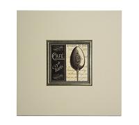 Ergo Paul wap6822 de E1 - 80 kr2 - 40 x 40 x 1,5 French Menu I, Paper/Eco Leather/Wood, Cream