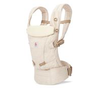 Ergobaby Adapt Mochila portabebé para recién nacidos desde el nacimiento, portabebé ergonómico de lino de 3 posiciones para transportar en el abdomen y en la espalda, Natural Linen