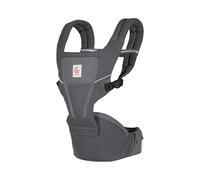 Ergobaby Alta Hip Seat - Portabebés con asiento de cadera para bebés y niños pequeños a partir de 4 meses (5,5 kg - 20,4 kg), asiento de cadera con malla SoftFlex, color gris grafito