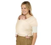 Ergobaby Aura - Portabebés de punto sostenible para recién nacidos y niños pequeños (8-25 libras), color crema