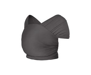 Ergobaby Fular portabebés para recién nacidos desde el nacimiento hasta los 11,3 kg, fular Aura Knit fabricado con tejidos reciclados, elástico y transpirable, fular unisex, Soft Black