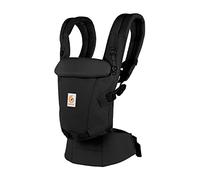 Ergobaby Mochila portabebé Adapt para recién nacidos desde el nacimiento, portabebé ergonómico de Algodón SoftTouch de 3 posiciones para transportar en el abdomen y en la espalda, Onyx Black