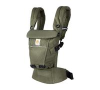 Ergobaby Mochila portabebé Adapt para recién nacidos, portabebé ergonómico de malla SoftFlex de 3 posiciones para transportar en el abdomen y en la espalda, Olive Green, BCASFMOLIVE