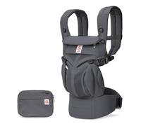Ergobaby Portabebés para recién nacidos a niños pequeños, ergonómico de malla Omni Classic de 4 posiciones, mochila portabebés hacia atrás, color gris carbón