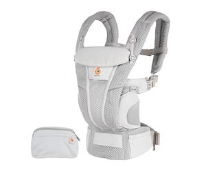 Ergobaby Mochila portabebé Omni Breeze desde 0 a 4 años PESO 3,2 - 20kg, portabebé ergonómica de Malla SoftFlex, 4 posiciones para transportar, Pearl Grey