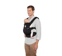 Ergobaby Mochila portabebé Omni Breeze recién nacidos desde su nacimiento hasta que pesan 20kg, portabebé ergonómica de Malla SoftFlex, 4 posiciones para transportar, Onyx Black